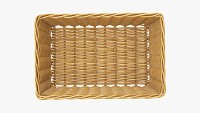 Rectangular wicker basket 01 medium brown