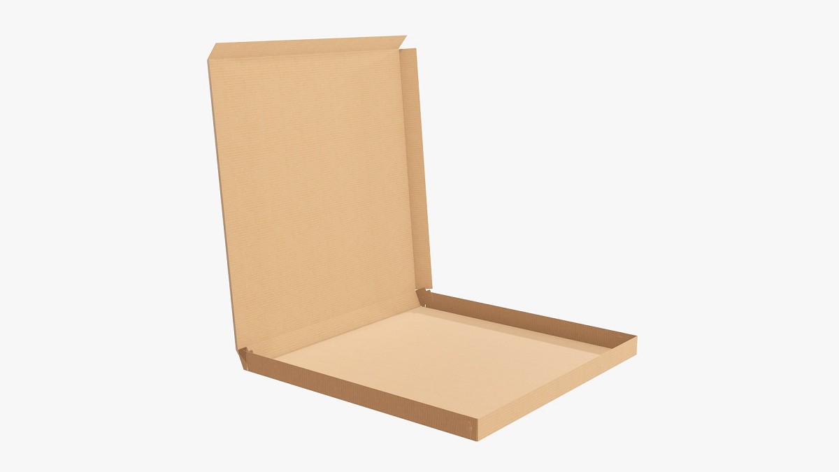 Pizza cardboard box open 02