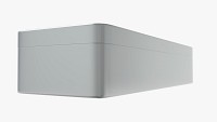 Metal tin can rectangular shape