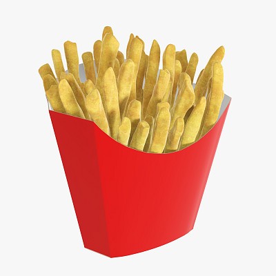 Fries in paper box 01