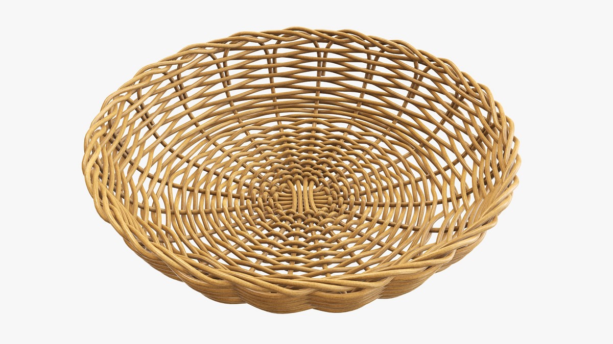 Wicker basket medium brown