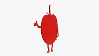Tomato cartoon character symbol magnet
