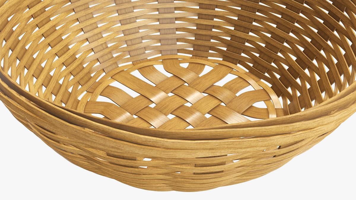 Wicker basket with clipping path 2 medium brown