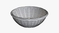 Wicker basket with clipping path 2 light brown