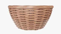 Wicker basket with clipping path light brown