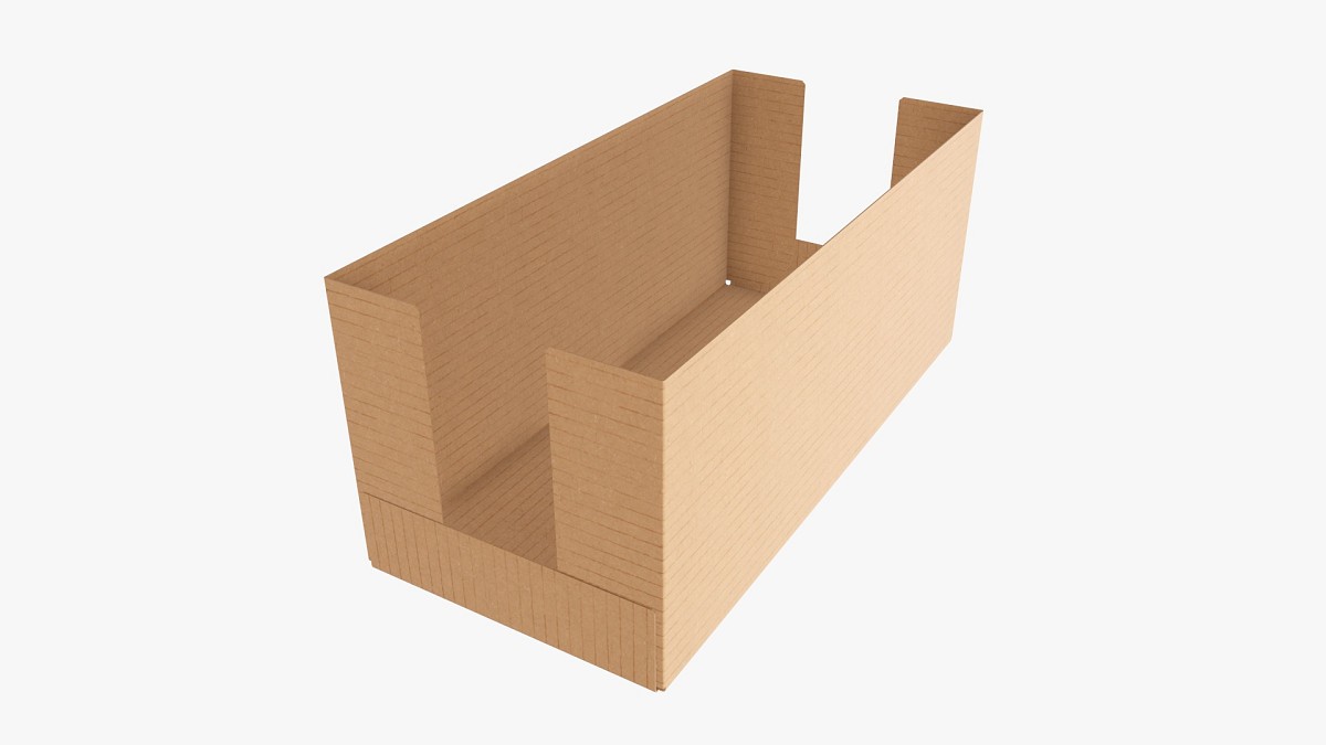 Short shelf tray cardboard box