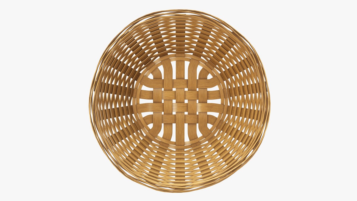 Wicker basket with clipping path medium brown