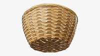 Wicker basket with clipping path medium brown