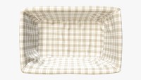Wicker basket with fabric interior light brown