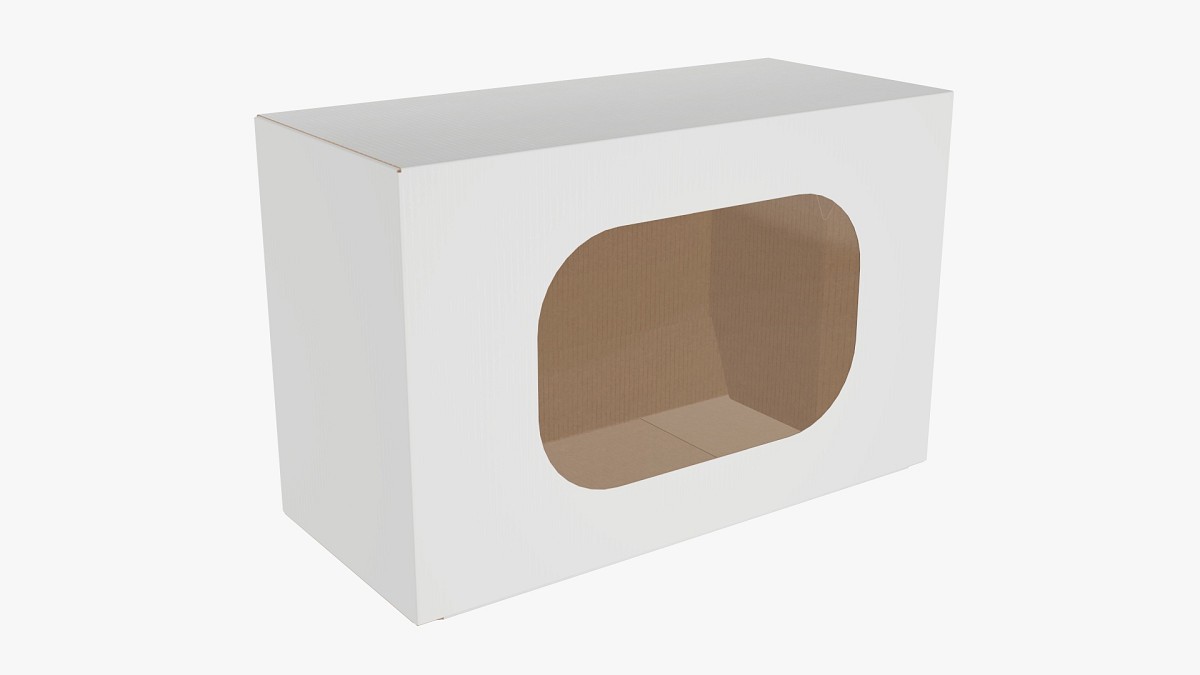 Box with display window cardboard 01