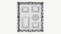 Wall frame decor with photo frames