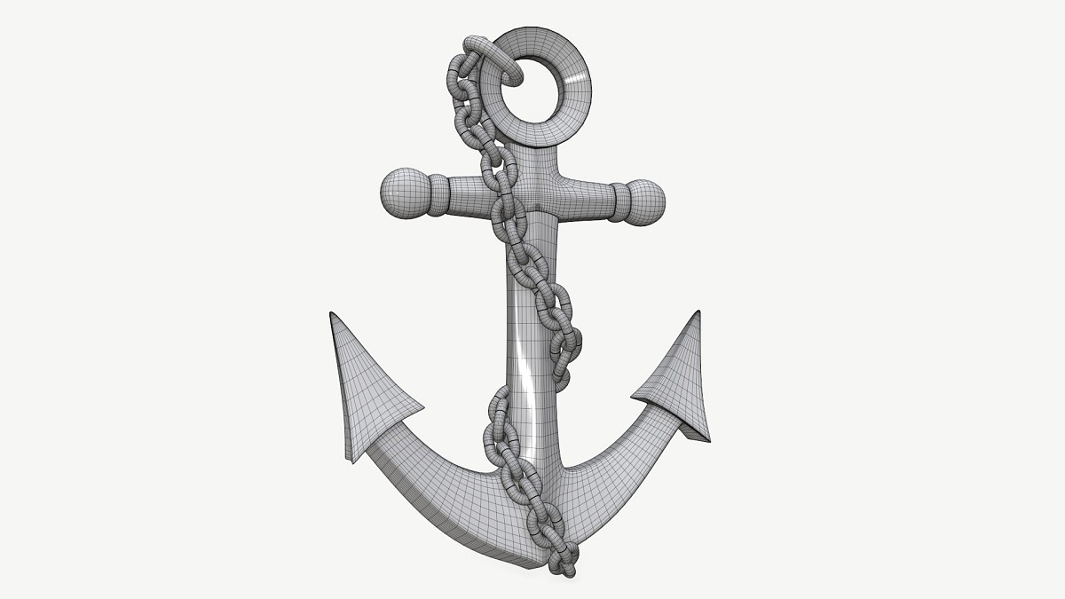 Wall interior decor anchor with chains