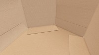 Hexagonal paper box packaging closed 01 corrugated cardboard