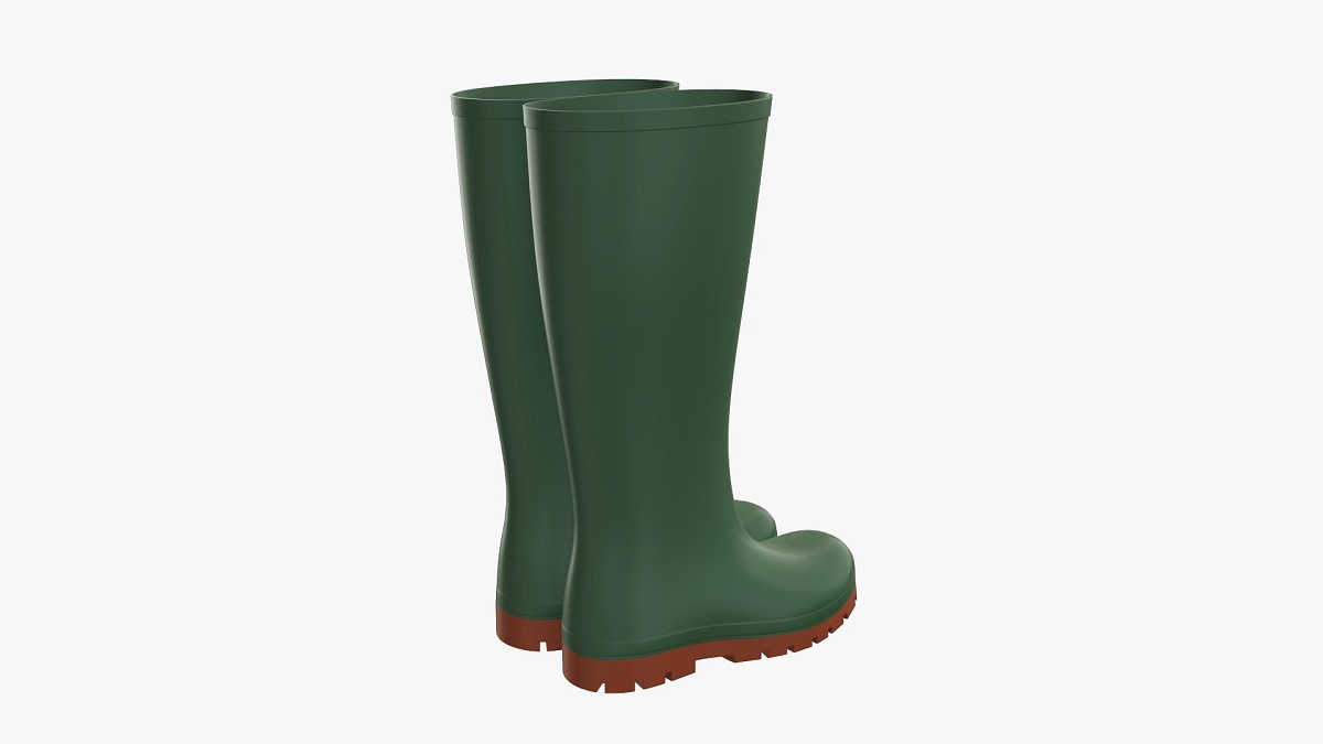 Waterproof rubber boots