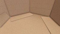 Hexagonal paper box packaging closed 03 corrugated cardboard white