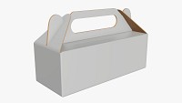 Gable box cardboard food packaging 04 white