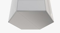 Hexagonal paper box packaging closed 03 corrugated cardboard