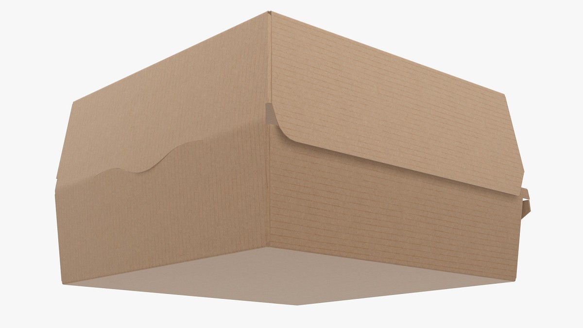 Empty fast food cardboard corrugated box