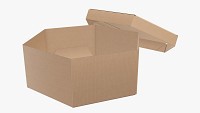 Hexagonal paper box packaging open 02 corrugated cardboard