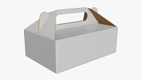 Gable box cardboard food packaging 05 white