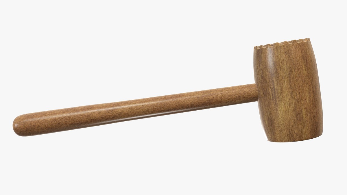 Meat tenderizer wooden hammer