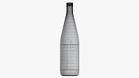 Mineral water in glass bottle mock up