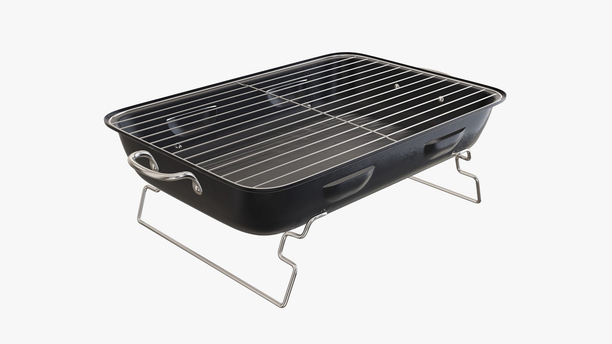 Portable charcoal steel grill bbq