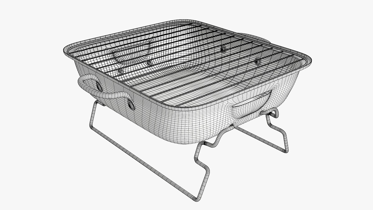 Portable charcoal steel grill bbq small