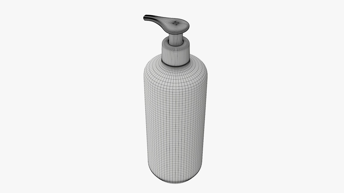 Plastic shampoo bottle with dosator type 2