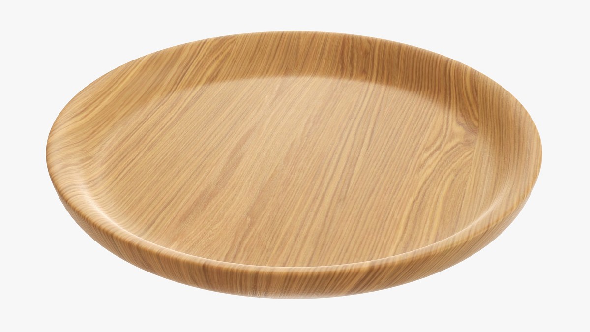 Wooden round tray plate tableware