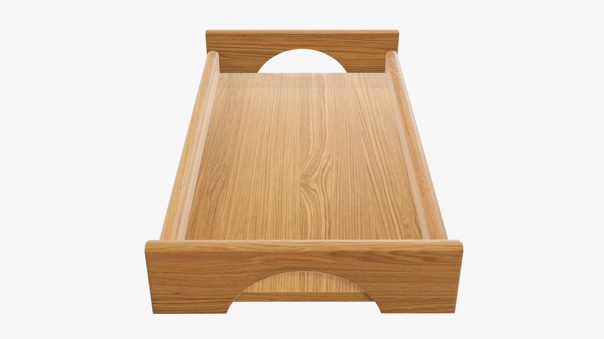 Wooden tray with handles tableware