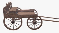 Wooden cart with bench