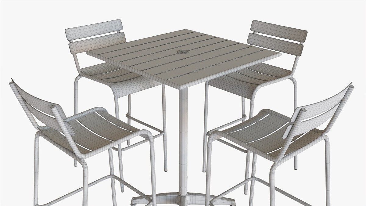 Bar Height Outdoor Table With Barstools