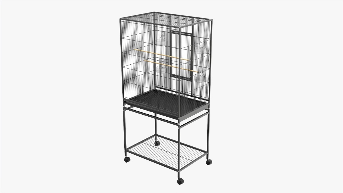 Bird Cage Large With Stand On Wheels