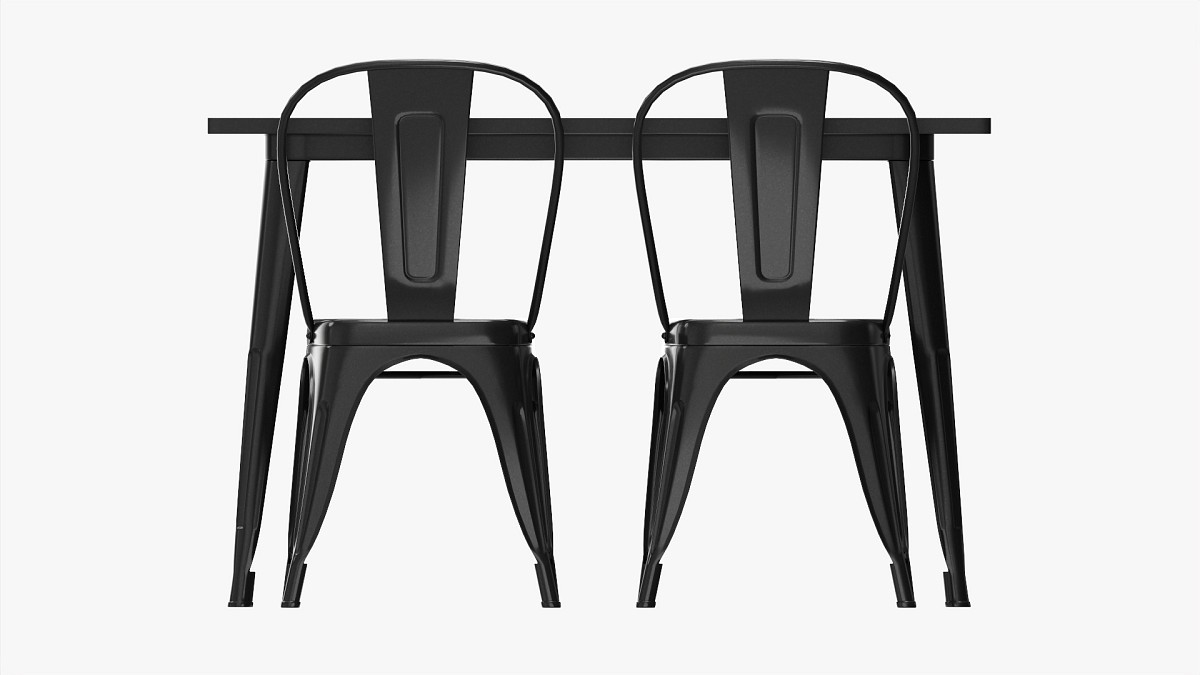 Black Dining Outdoor Table With Chairs