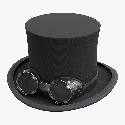 Black Top Hat and Googles