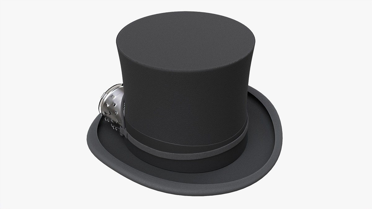 Black Top Hat With Googles
