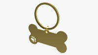 Collar Pet ID Tag steel brass