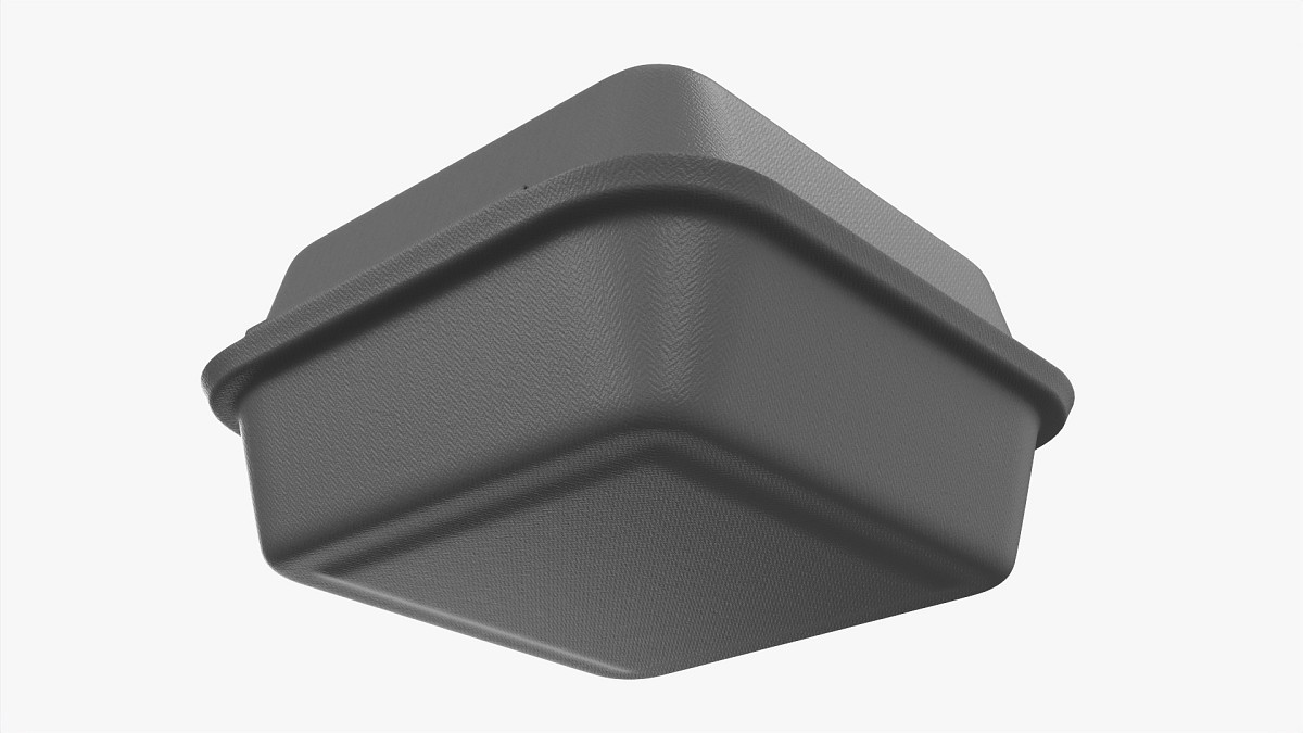 Compostable Take-Away Container Closed Gray