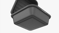 Compostable Take-Away Container Open Gray