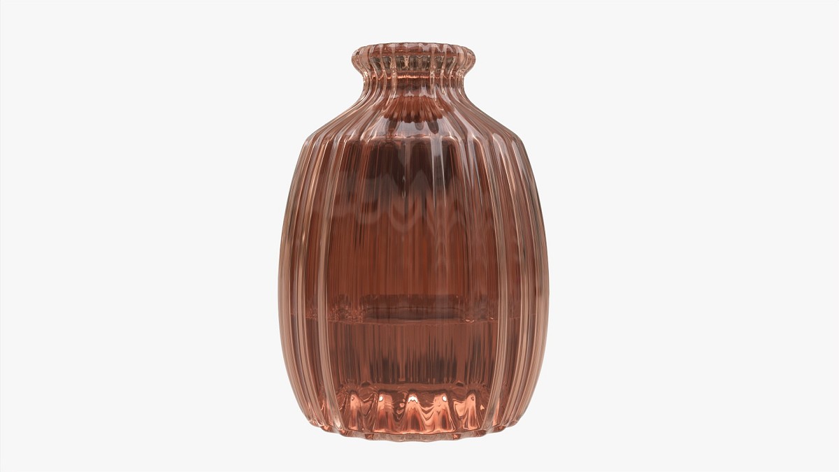 Decorative fluted glass vase