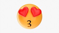 Emoji 001 Kissing With Heart Shaped Eyes