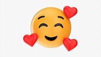 Emoji 005 Smiling With Three Hearts