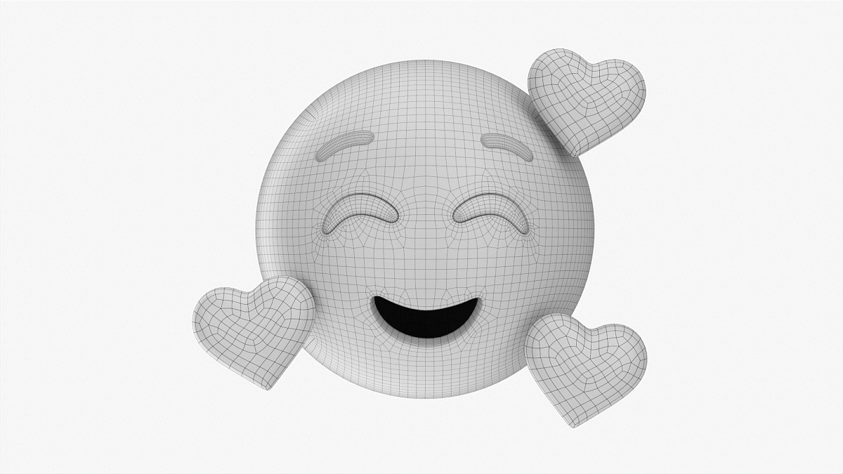 Emoji 005 Smiling With Three Hearts