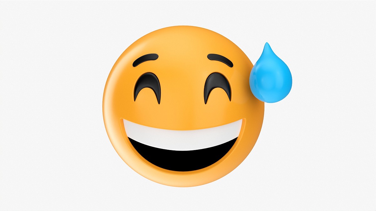 Emoji 044 Laughing With Smiling Eyes And Sweat