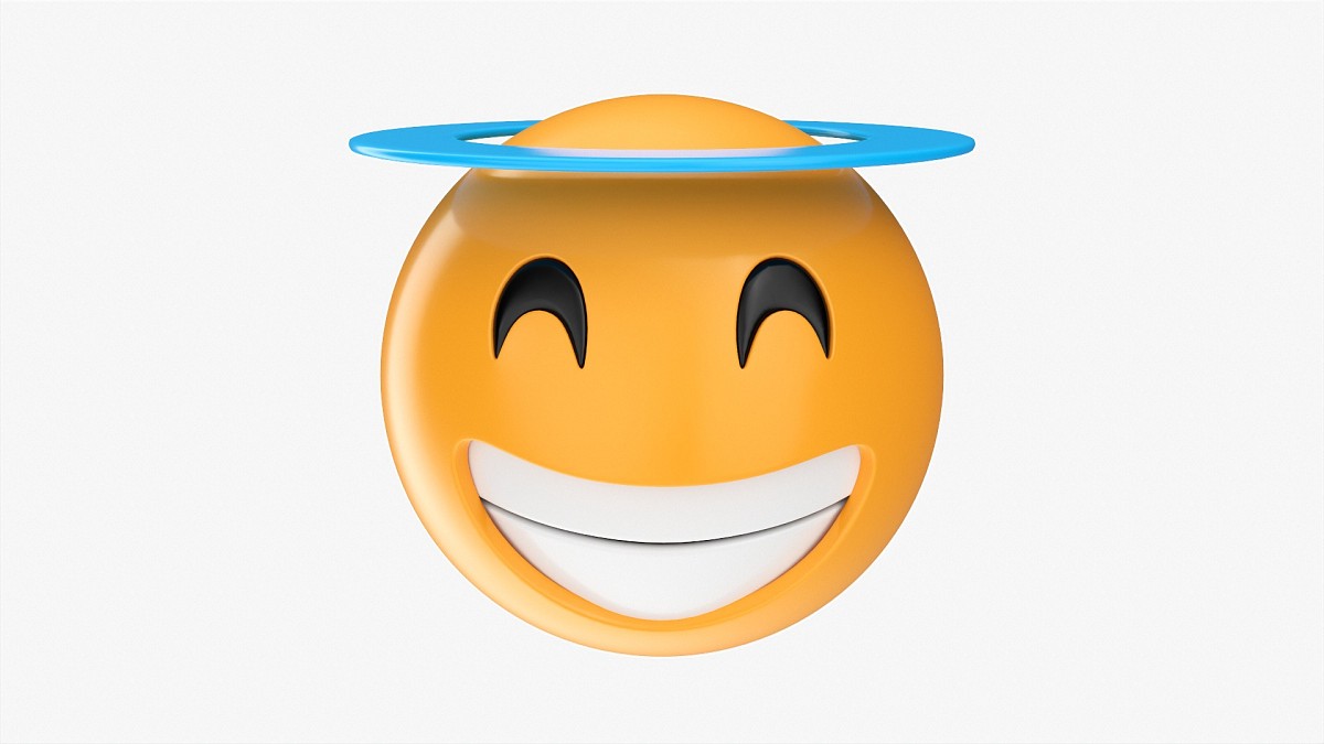 Emoji 048 Laughing With Smiling Eyes And Halo