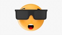 Emoji 075 Speechless With Teeth Tongue Glasses