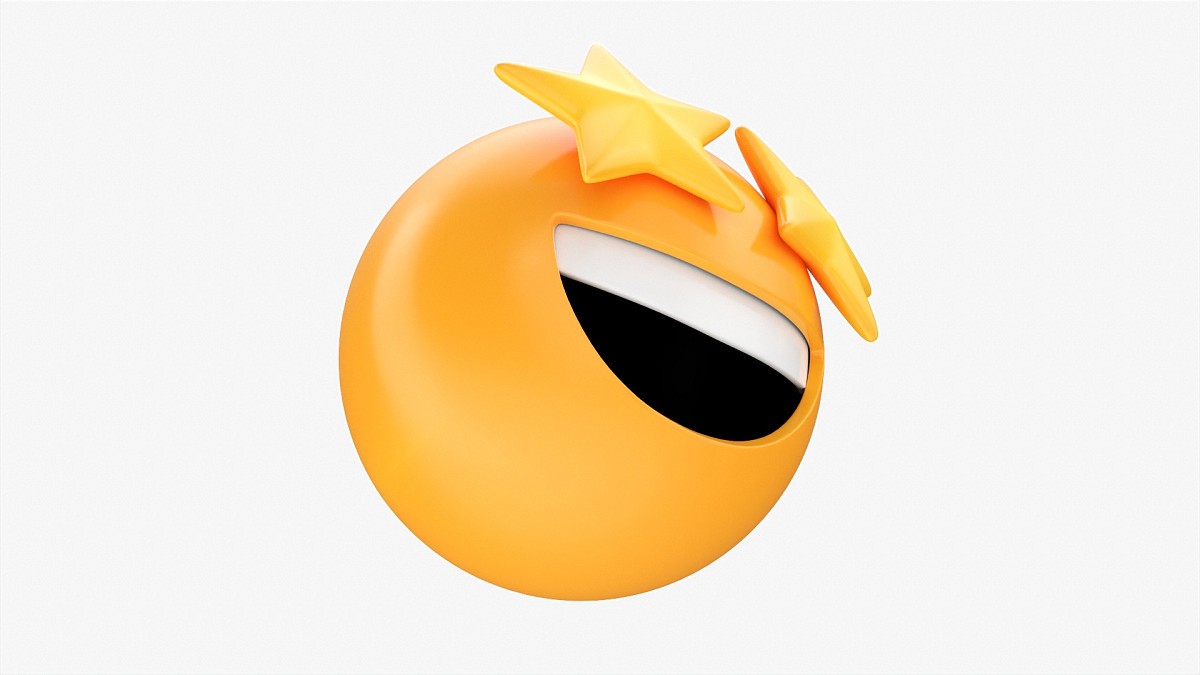 Emoji 077 Laughing With Star Shaped Eyes