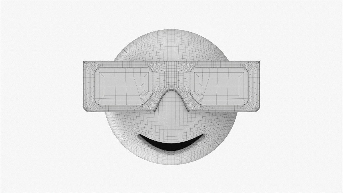 Emoji 081 Smiling With Rectangular Glasses
