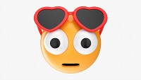 Emoji 083 With Protruding Eyes And Heart Shaped Glasses